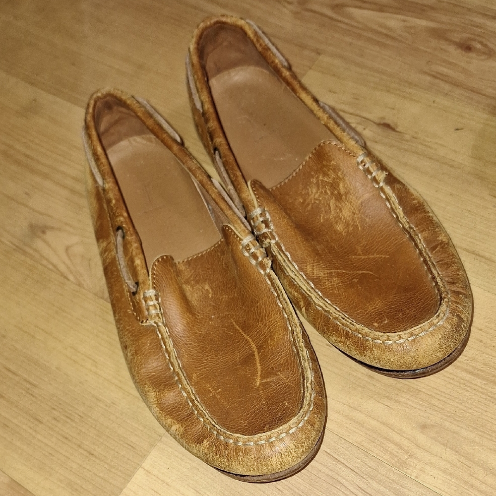 FRYE Brown Leather Mocassins Loafers Sz.7
